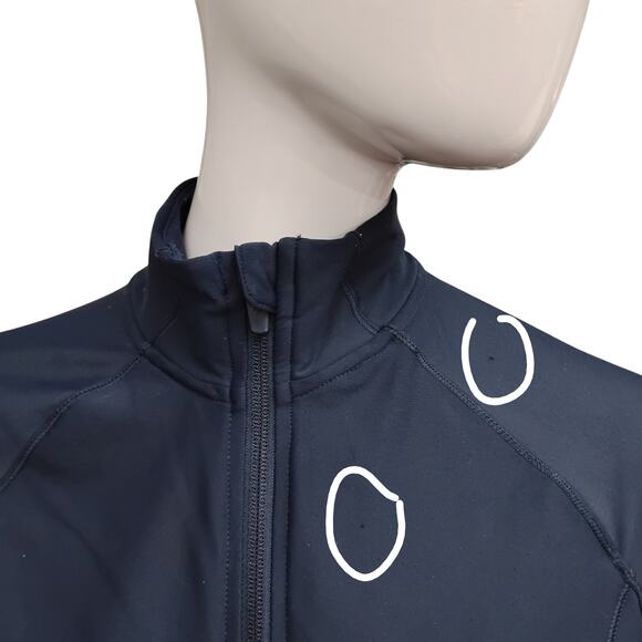 Old Navy Active Powersoft Sweatshirt Full Zip Small Navy GoDry Mock Neck Pockers - Picture 16 of 16